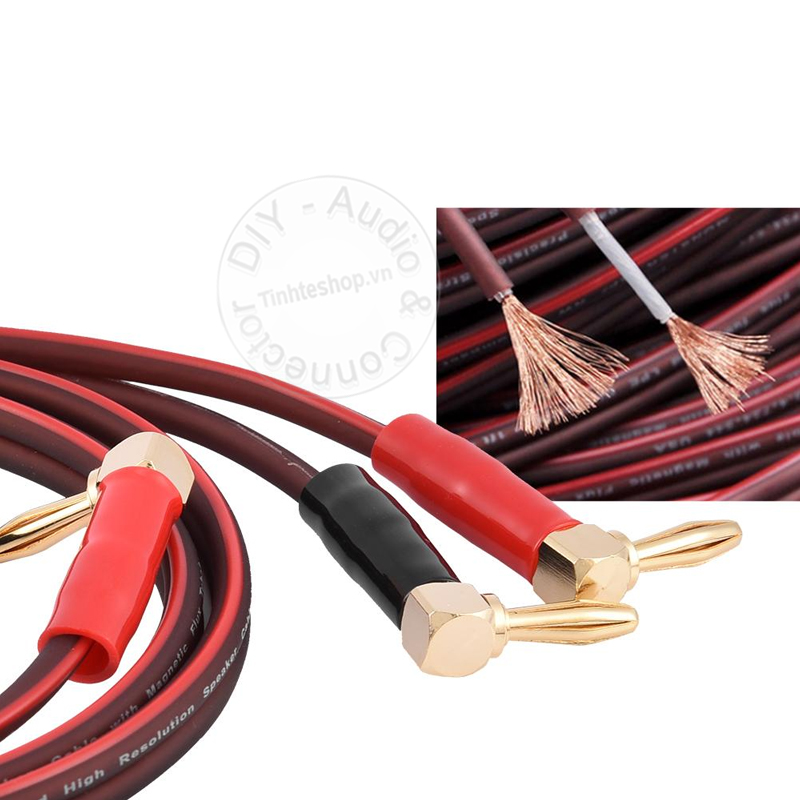 Jack bắp chuối bẻ góc 4 chiếc cắm cho Loa Âm ly