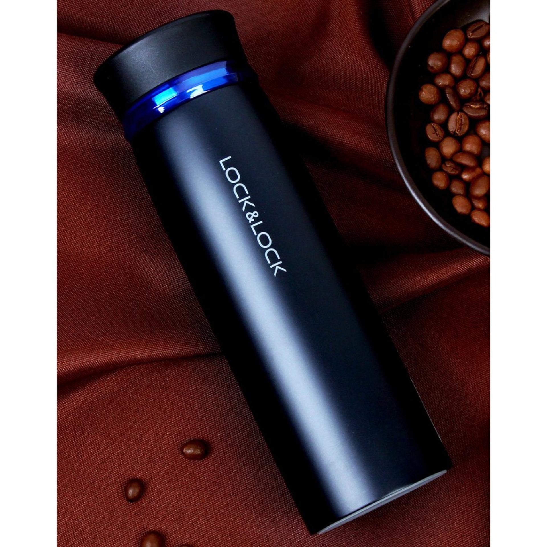Bình Giữ Nhiệt Lock&Lock Feather Light 450ml LHC4131BKB (Đen) Thiết Kế Đẹp Mắt Tiện Dụng An Toàn Sử Dụng Hàng Chính Hãng
