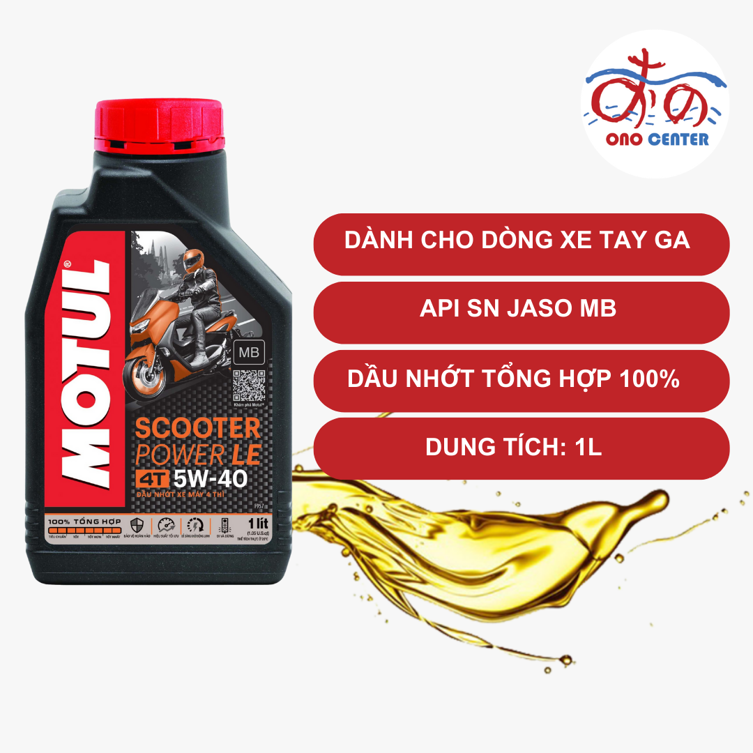MOTUL Scooter Power LE 5W40 (FULL 800ML,1L/CHIẾT LẺ 1L1, 1L2, 1L3, 1L4)