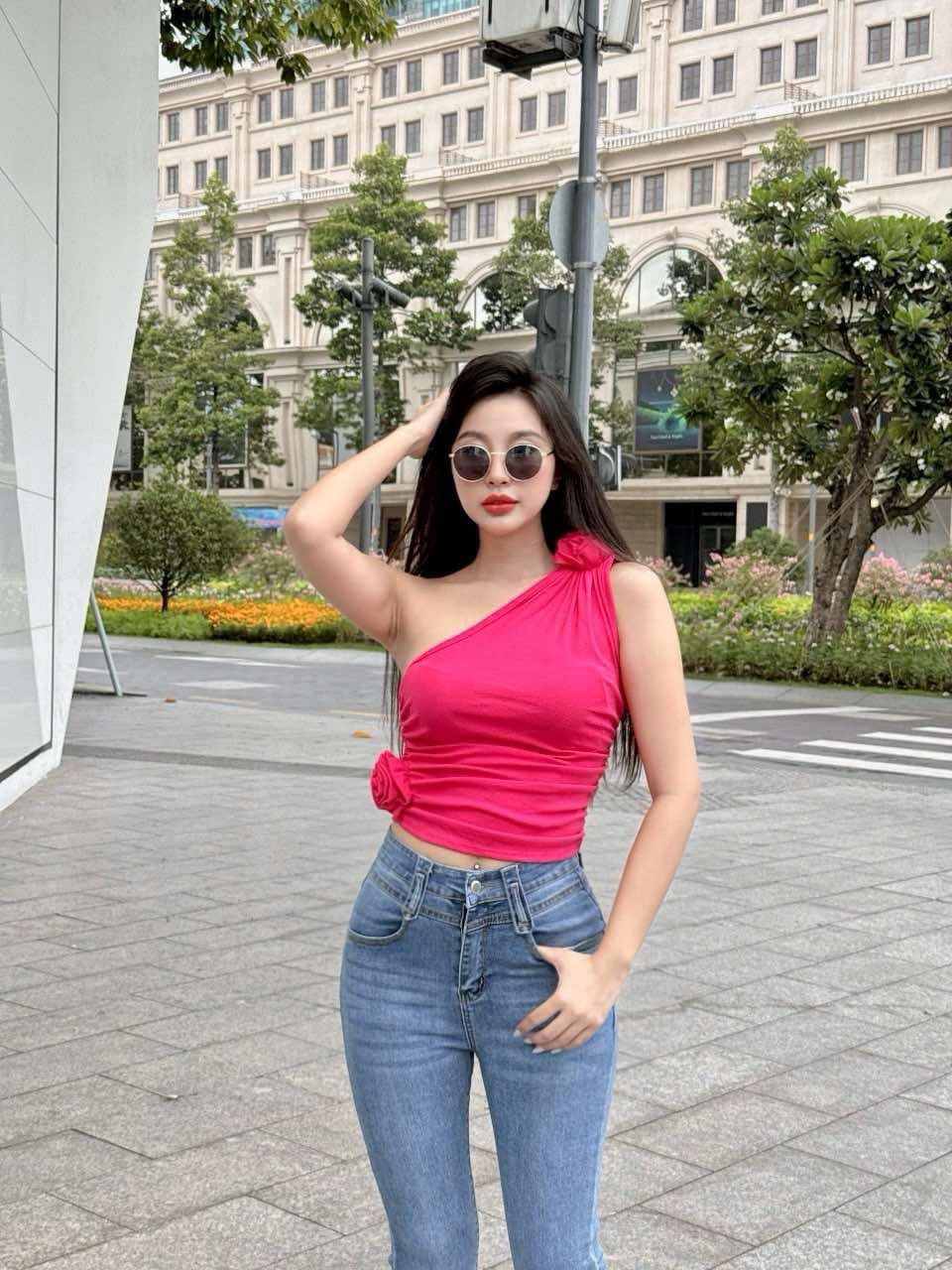Quần jean, quần bò nữ lưng cao co giãn tôn dáng