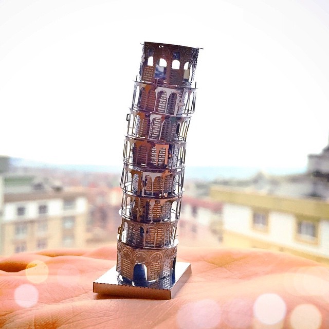 Mô Hình 3D Kim Loại Lắp Ráp Tháp Nghiêng Pisa [Chưa Lắp]