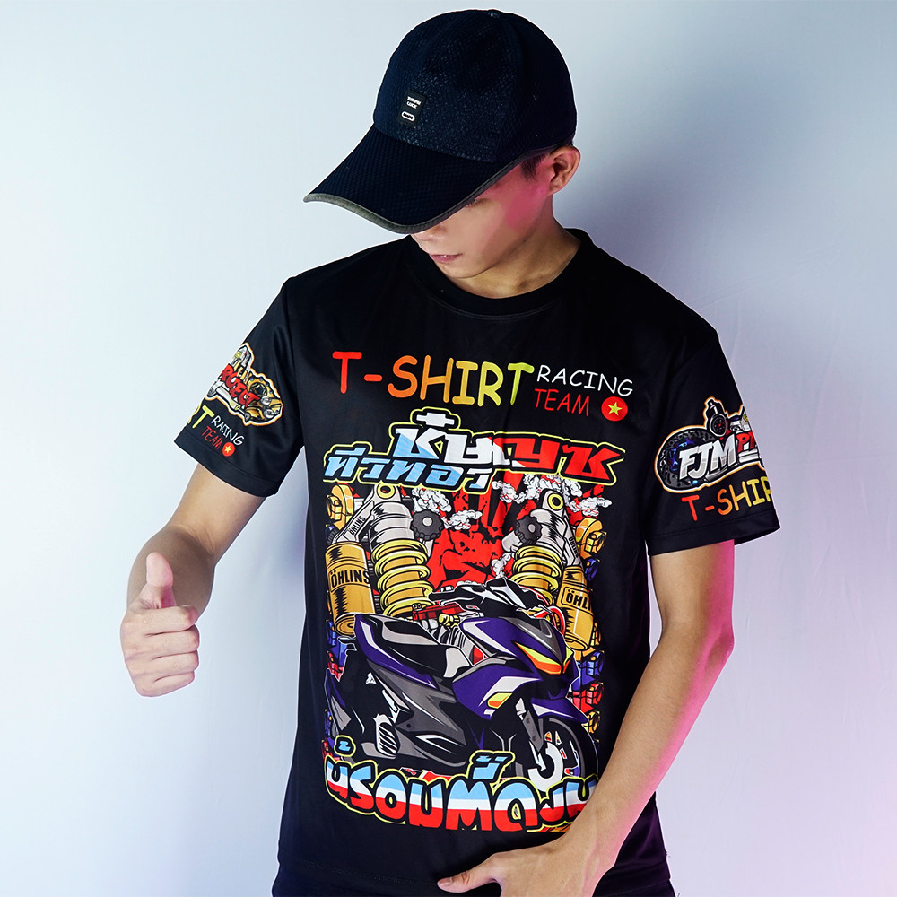 [ÁO TEM XE] Áo Thun Theo Đuôi Đam Mê T-Shirt Racing Team - Bảo Hành Bung Tróc Vĩnh Viễn