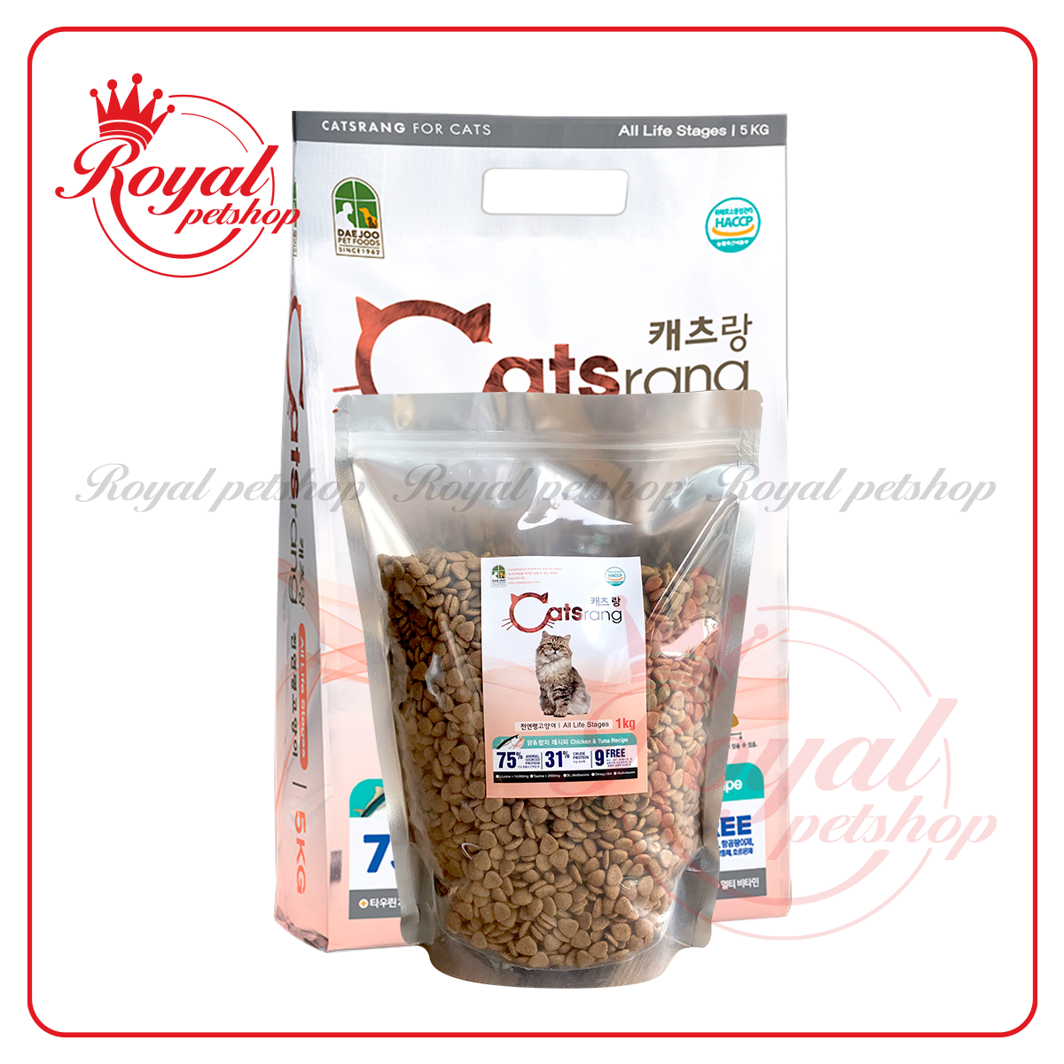 5KG COMBO ƯU ĐÃI Thức ăn hạt Cho Mèo Mọi Lứa Tuổi Catsrang nhập khẩu Hàn