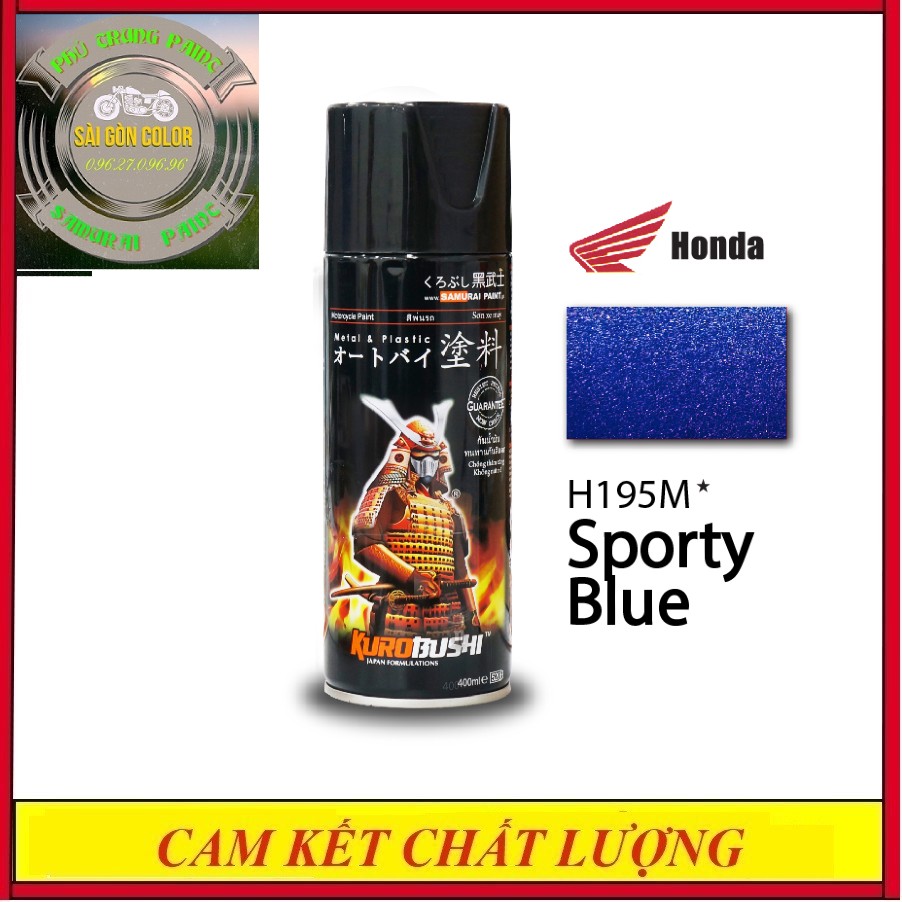 Sơn xịt xe máy Samurai H195M màu xanh dương