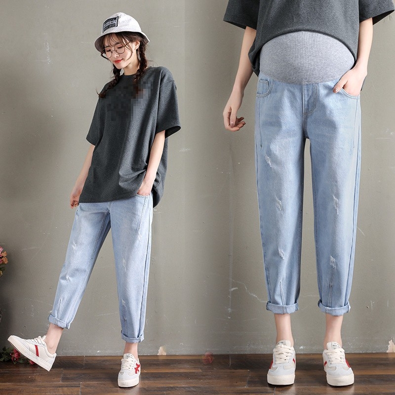 Quần bò bầu, quần jeans bầu hàng mềm đẹp, thời trang trẻ trung, đủ size cho mẹ bầu