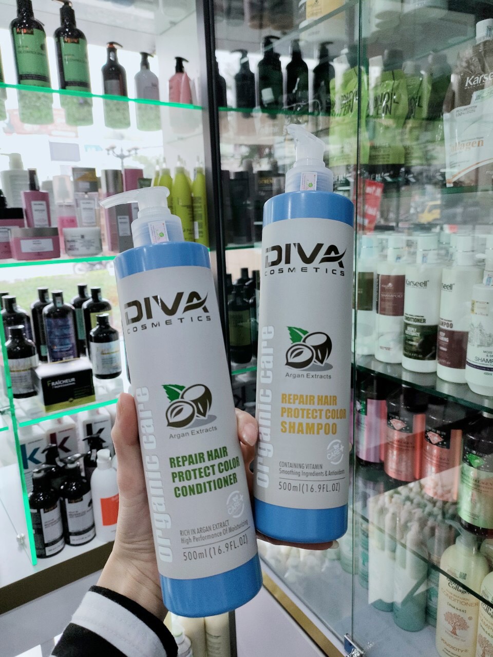 Cặp Dầu Gội Xả Cao Cấp Diva 750ml chính hãng