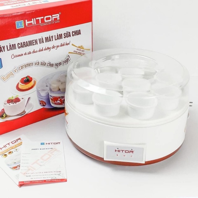 MÁY LÀM CARAMEN VÀ SỮA CHUA 12 CỐC SỨ HITOP