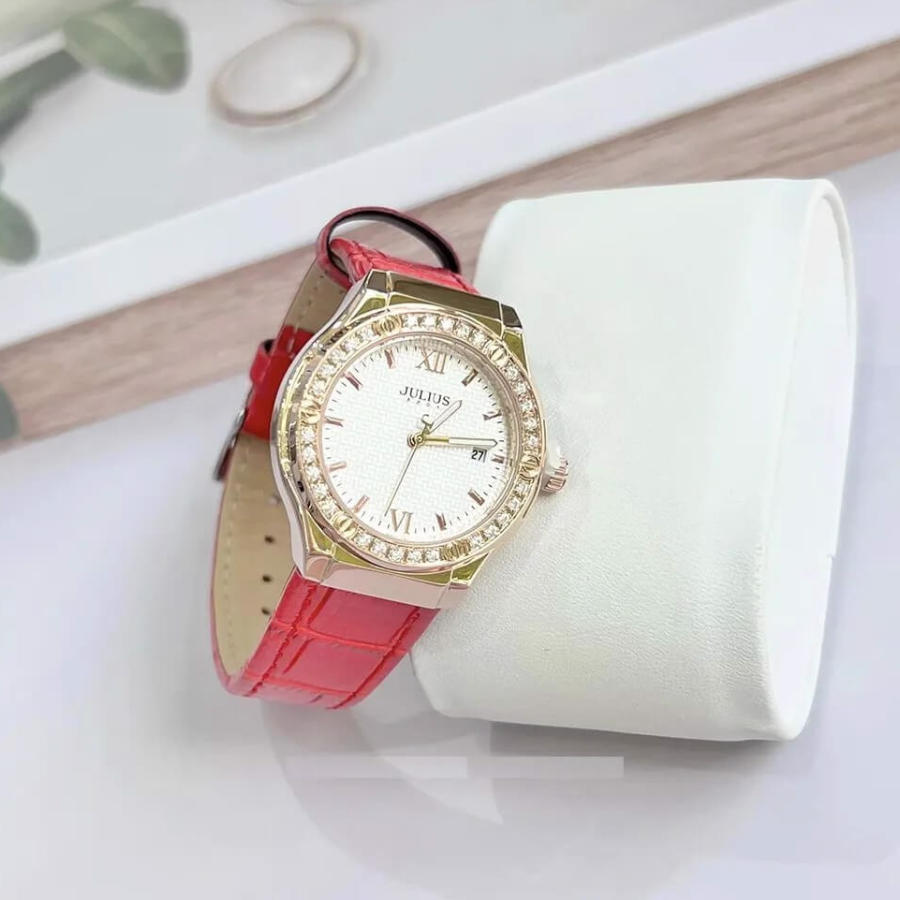 Đồng hồ nữ Julius Hàn Quốc JA-1395 dây da
