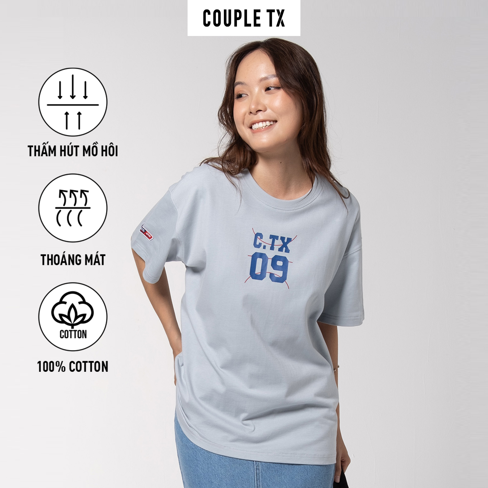 Áo thun nam/nữ couple tx - graphic sporty art mts 1347/wts 2347