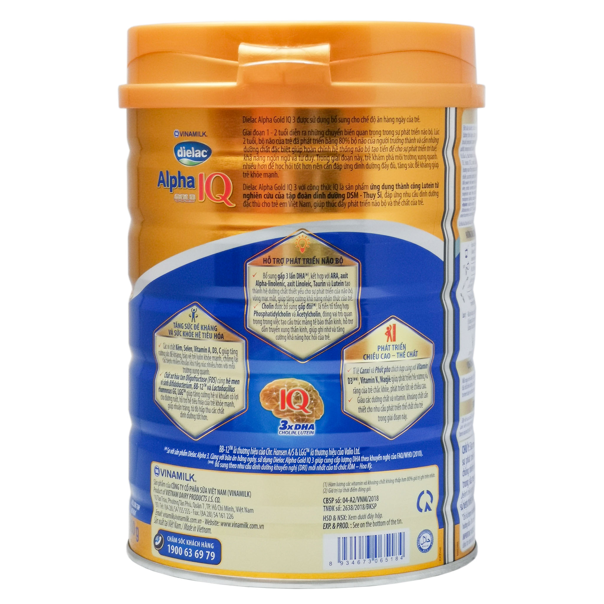 SỮA BỘT DIELAC ALPHA GOLD 3 850G