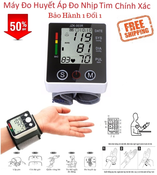 [HCM]Máy đo huyết áp tự động-Máy đo huyết áp Omron Nhật Bản-MÁY ĐO HUYẾT ÁP JZK-003R LOẠI TỐT đo chính xác 100% tình trạng huyết áp BH 12 THÁNG