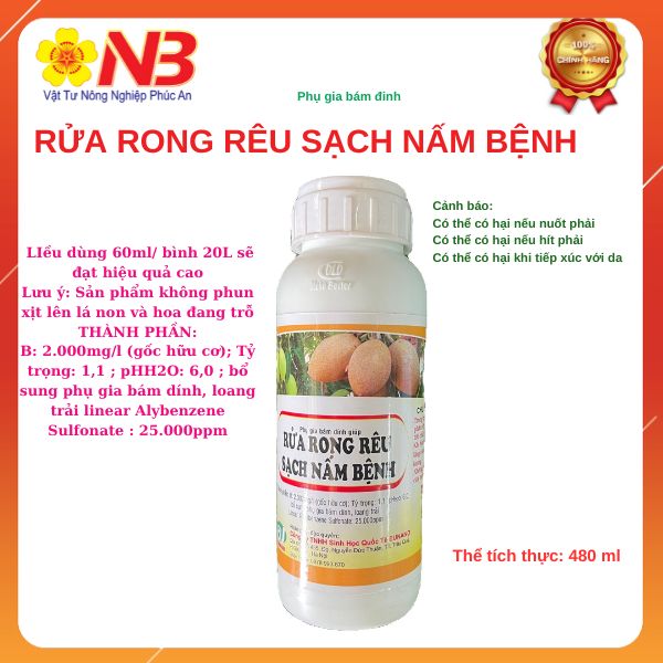 Rửa rong rêu, sạch nấm bệnh 480ml dùng tẩy rong rêu trên cây ăn trái, nền nhà, sân nhà cực hiệu quả- năm bưu
