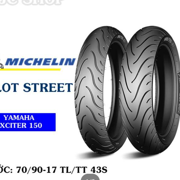 Cặp lốp xe exciter 150 hãng michelin cỡ 70/90 - 17 và 120/70 - 17