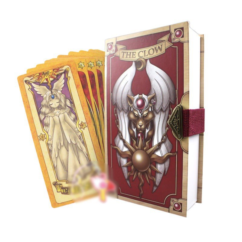 Bộ bài tarot clow card/cardcaptor sakura /kinomoto sakura thủ lĩnh thẻ bài hai màu dễ thương 52 lá