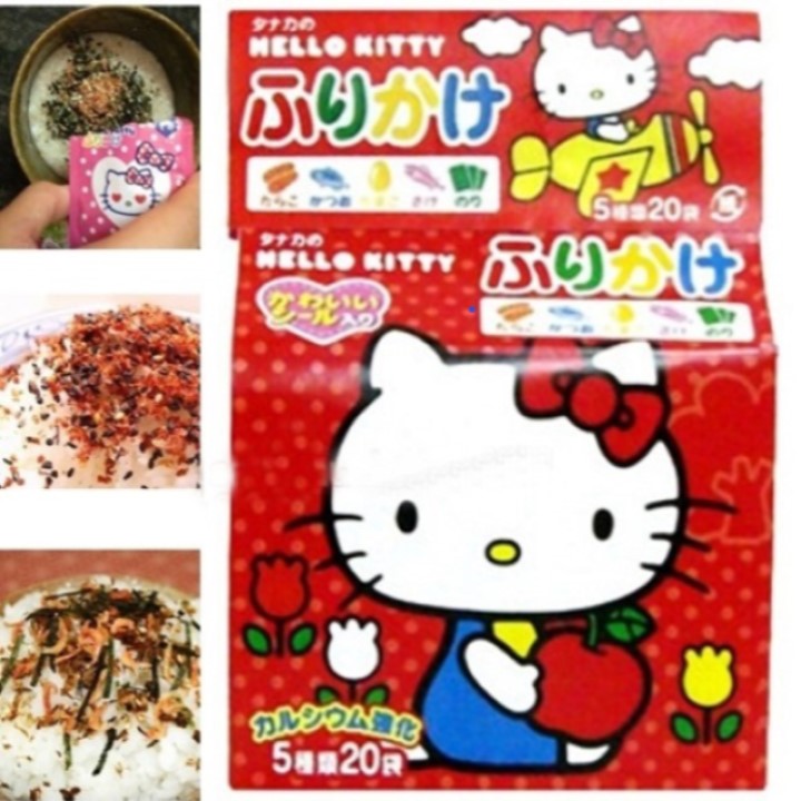 [HCM]Gia vị rắc cơm Hello Kitty nhập Nhật - bịch 20 gói
