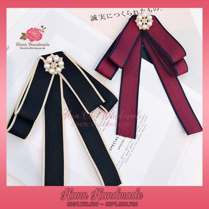 Nơ Cài Áo Cao Cấp Cài Áo Các Loại [HANN HANDMADE - Hoa cài áo, phụ kiện thời trang sỉ]