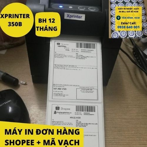 [HCM]Máy In Mã Vạch XPrinter XP 350B Cho Đơn hàng