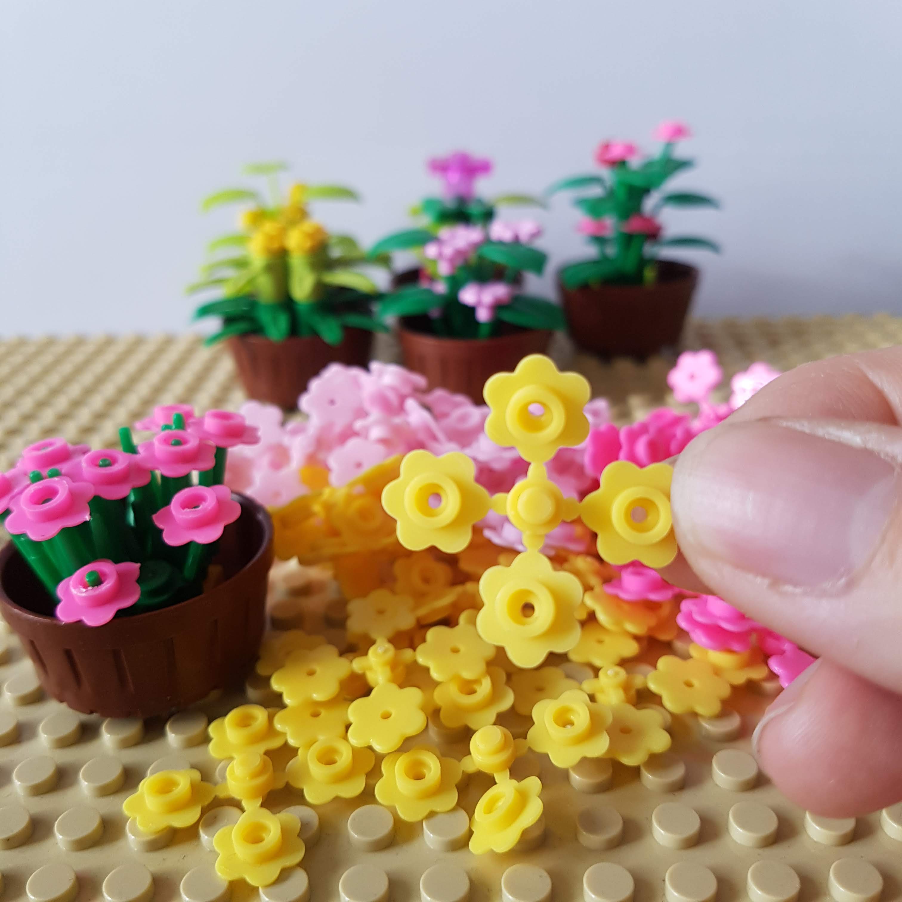 Phụ kiện đồ chơi lắp ráp, phụ kiện MOC, 12 bông hoa