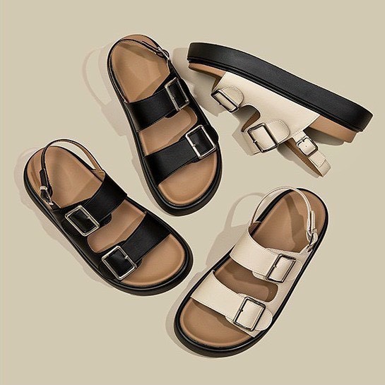Sandal nữ quai da mềm mịn LEGEND chất êm ái fullbox QC