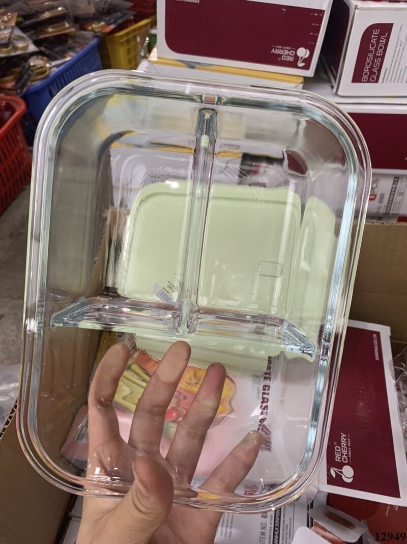 Hộp Thuỷ Tinh 3 ngăn LOCK & LOCK 1000ml
