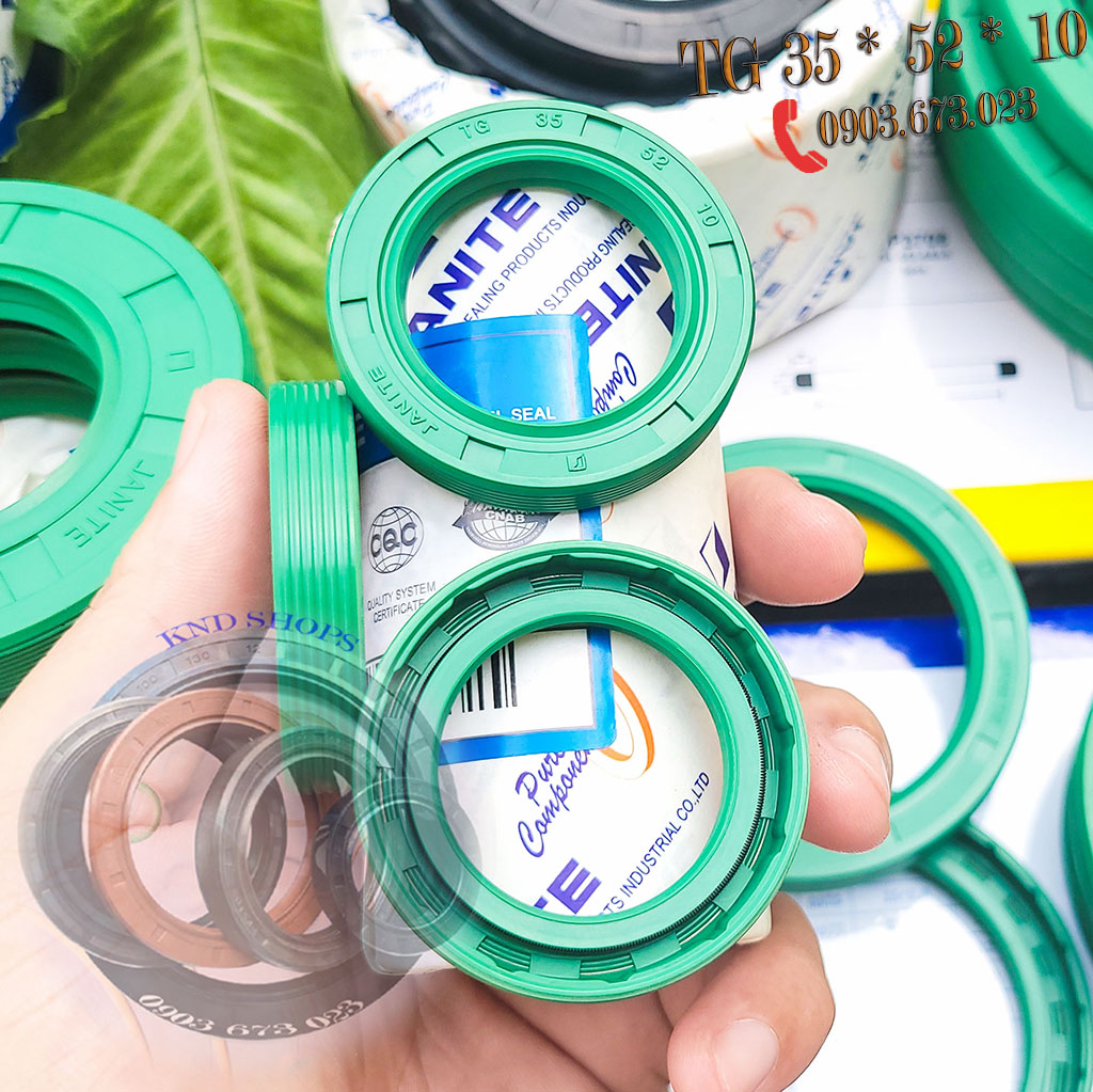 Phốt dầu Janite TG 357 & TG 3510, Phớt chặn nhớt chuyên cho trục hộp giảm tốc máy nén khí trên ô tô và máy cán nhựa | KND Shops