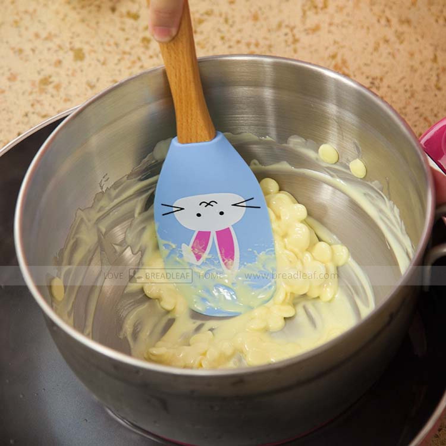 Spatula, Phới trộn Breadleaf/ cán gỗ Thỏ . BLVN-008