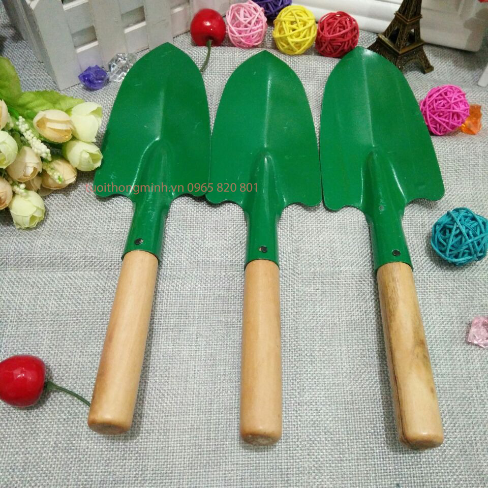 Xẻng làm vườn mini xanh