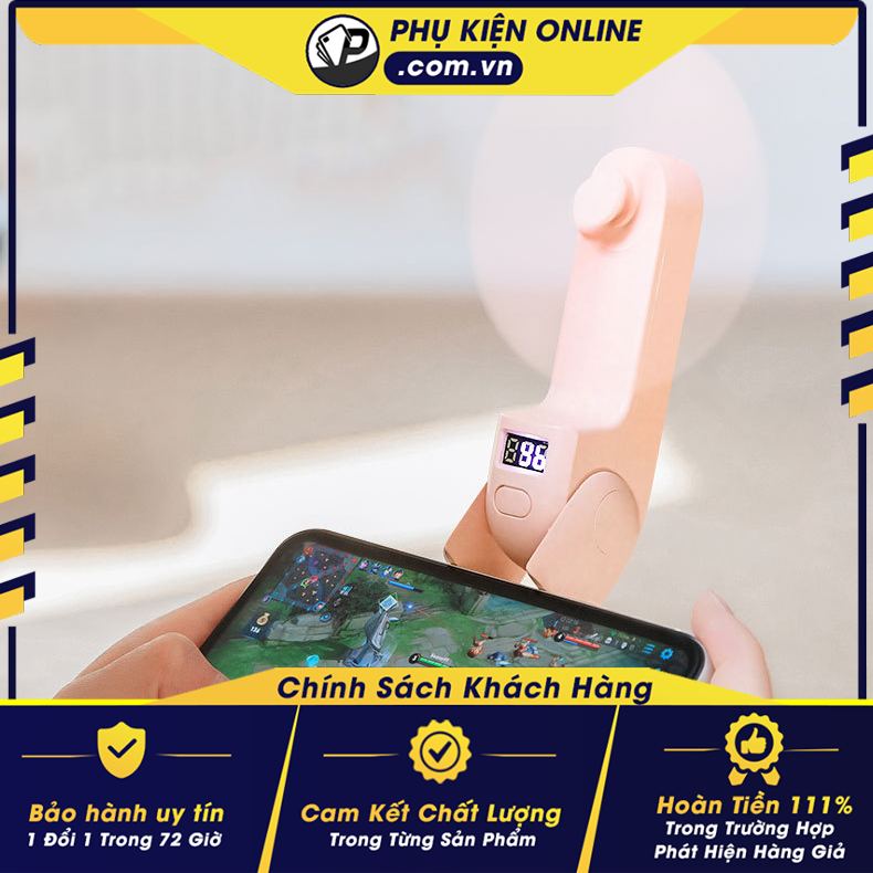 Quạt tích điện Mini kiêm sạc dự phòng 2.000 mAh - V1