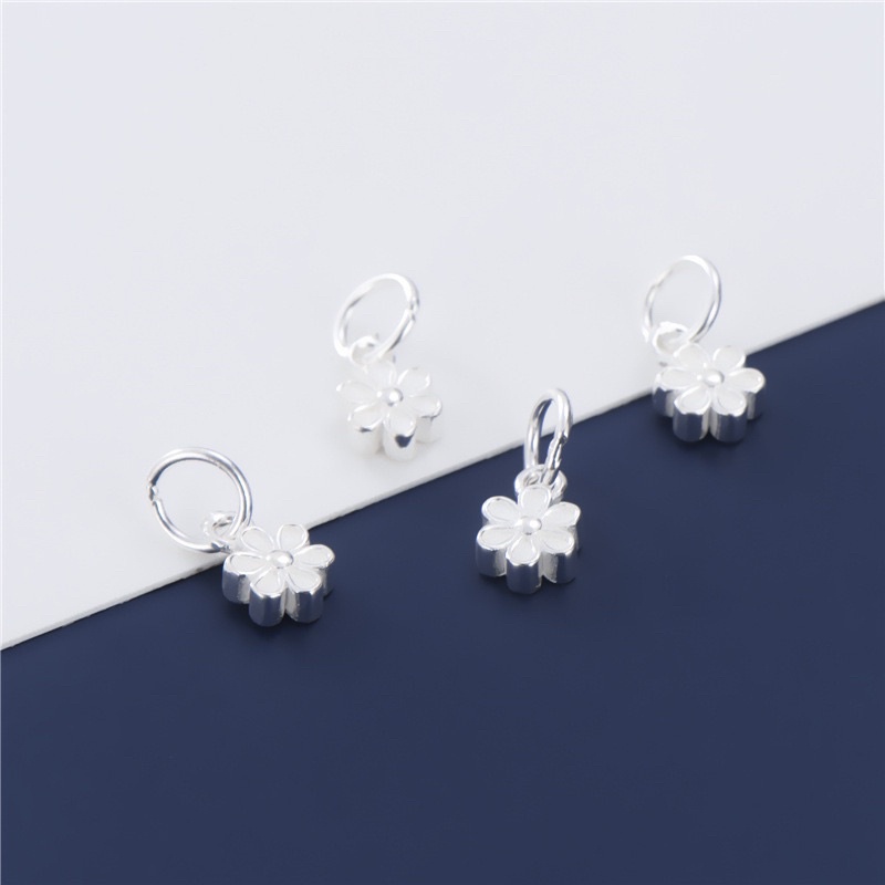 [S925] Charm bạc treo hình bông hoa - MH848