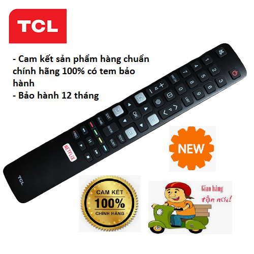 Điều khiển tivi TCL Android Tivi TCL 49 inch L49S6500 loại zin hãng - Remote tcl smart 4k internet hàng zin theo máy mới 100%, bảo hành 12 tháng