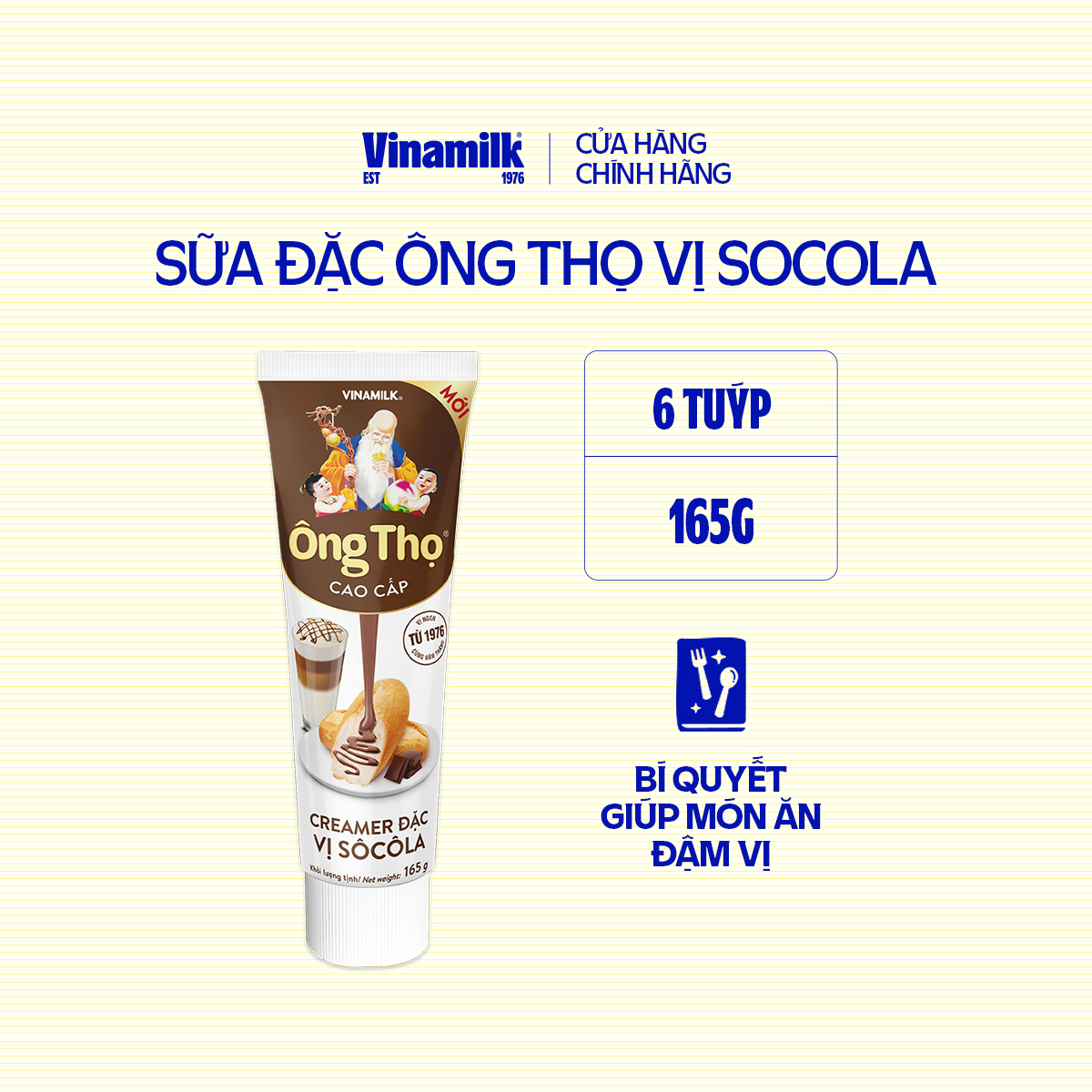 [CHỌN PHÂN LOẠI] Bộ 6 Tuýp Sữa Đặc Ông Thọ 165g