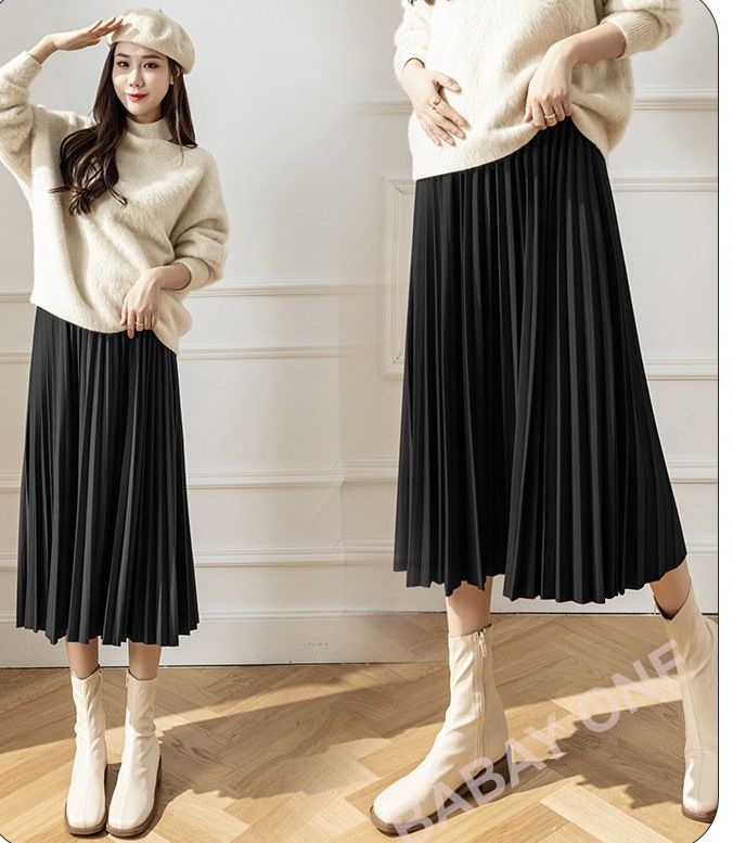 Chân Váy bầu Dáng dài thiết kế (có chun chỉnh Đủ Sz)