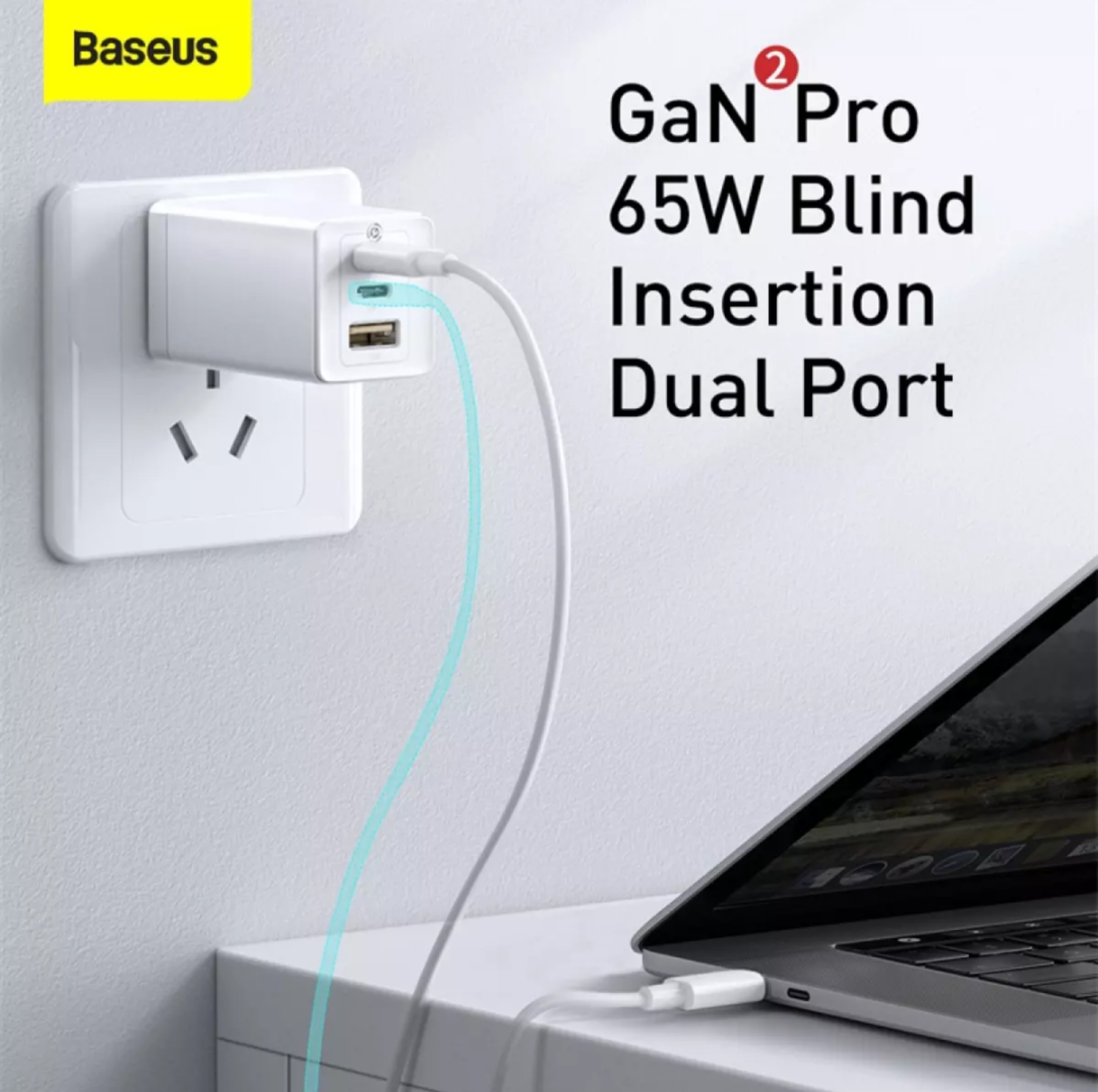 Cốc sạc Baseus GaN 2 Pro 65w 3 cổng output sạc nhanh