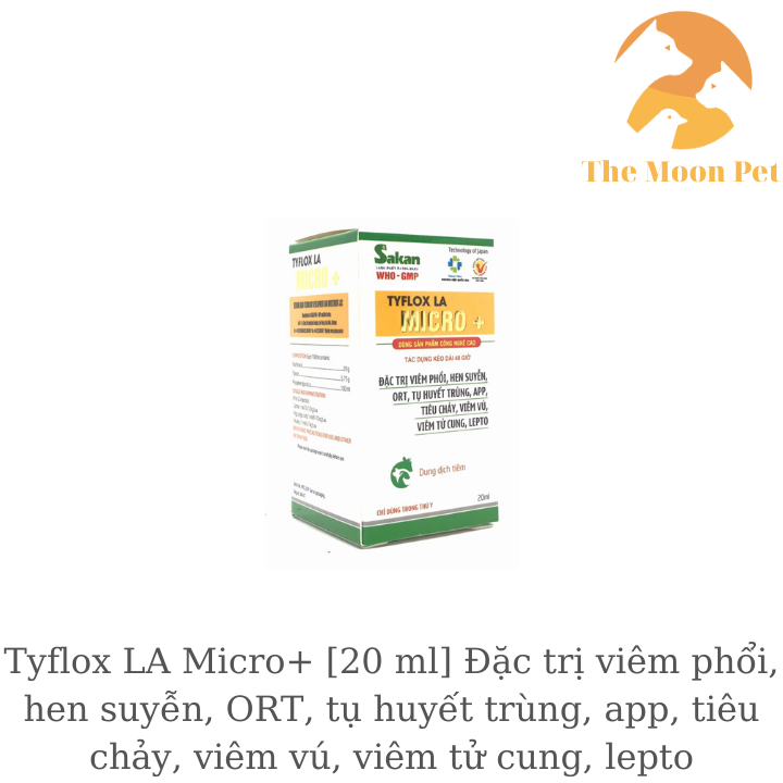 Tyflox LA Micro+ [20 ml] T.huốc gà đá khò khè, viêm phổi, ORT