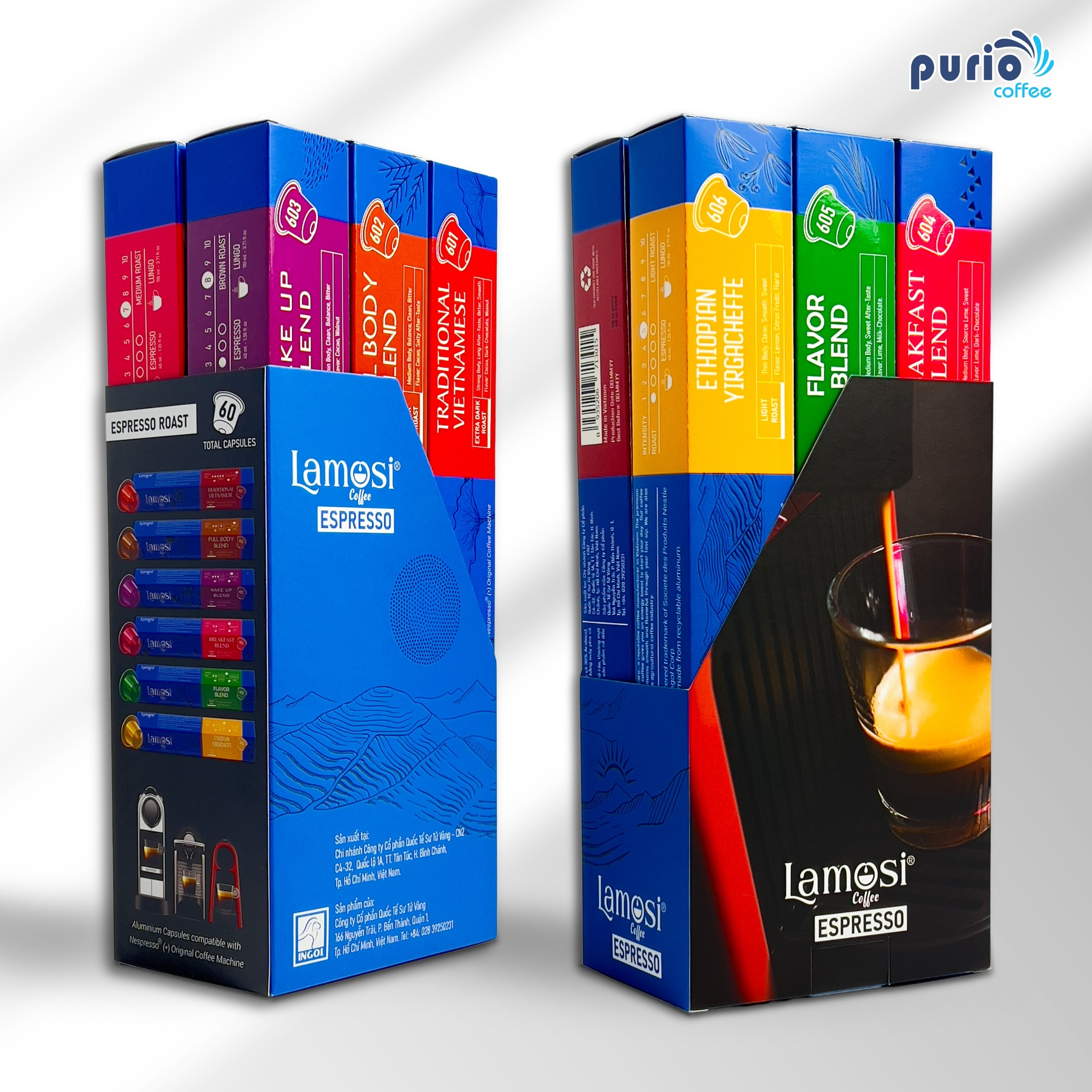 Lamosi Coffee 604 Breakfast Blend Medium Roast Medium Body Premium Coffee Capsules for Nespresso Compatible Machines - 10 Capsules