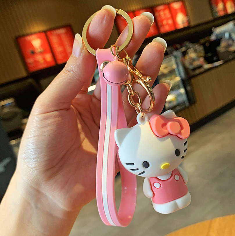 Keychains cartoon bundled wire cat Kitty puppy yellow Kuromi… Hook buckle backpack bag KUTE astray-Beyou