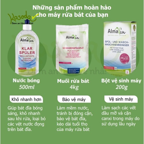 Nước làm bóng Almawin 500ml dùng cho máy rửa bát máy rửa chén