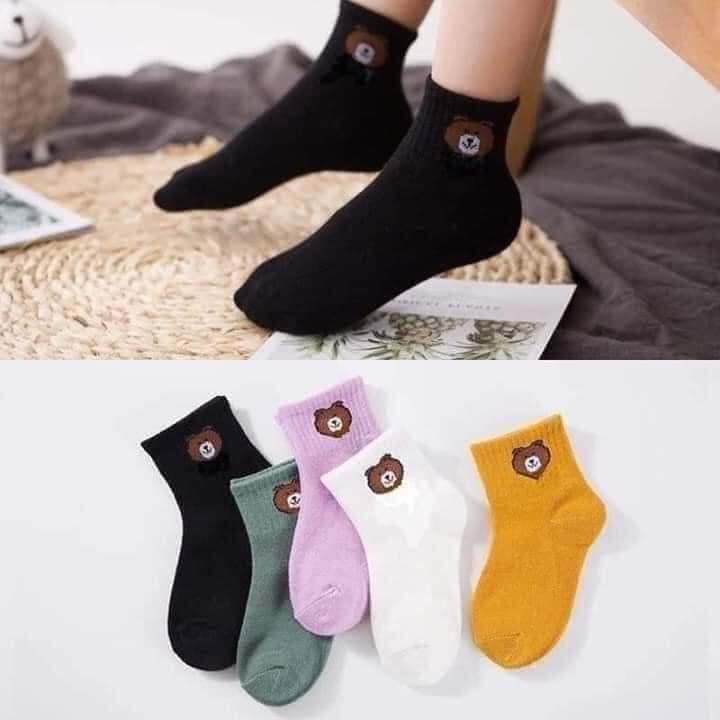 Combo 10 đôi tất gấu brown cổ ngắn