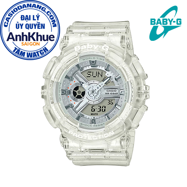 Đồng hồ nữ dây nhựa Casio Baby-G chính hãng Anh Khuê BA-110CR-7ADR (43mm)