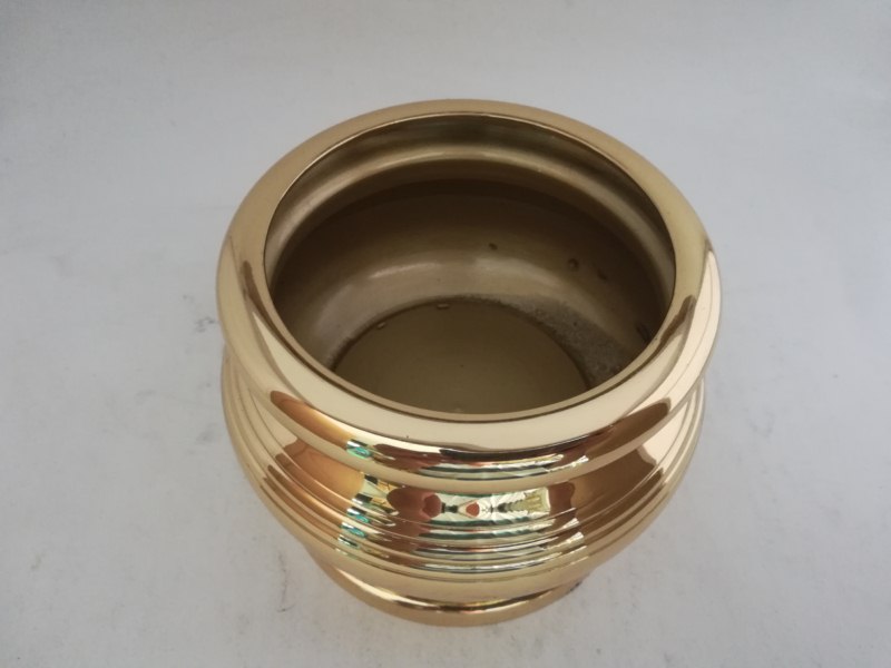 Bát nhang bầu trơn bằng đồng Đk 12,5cm