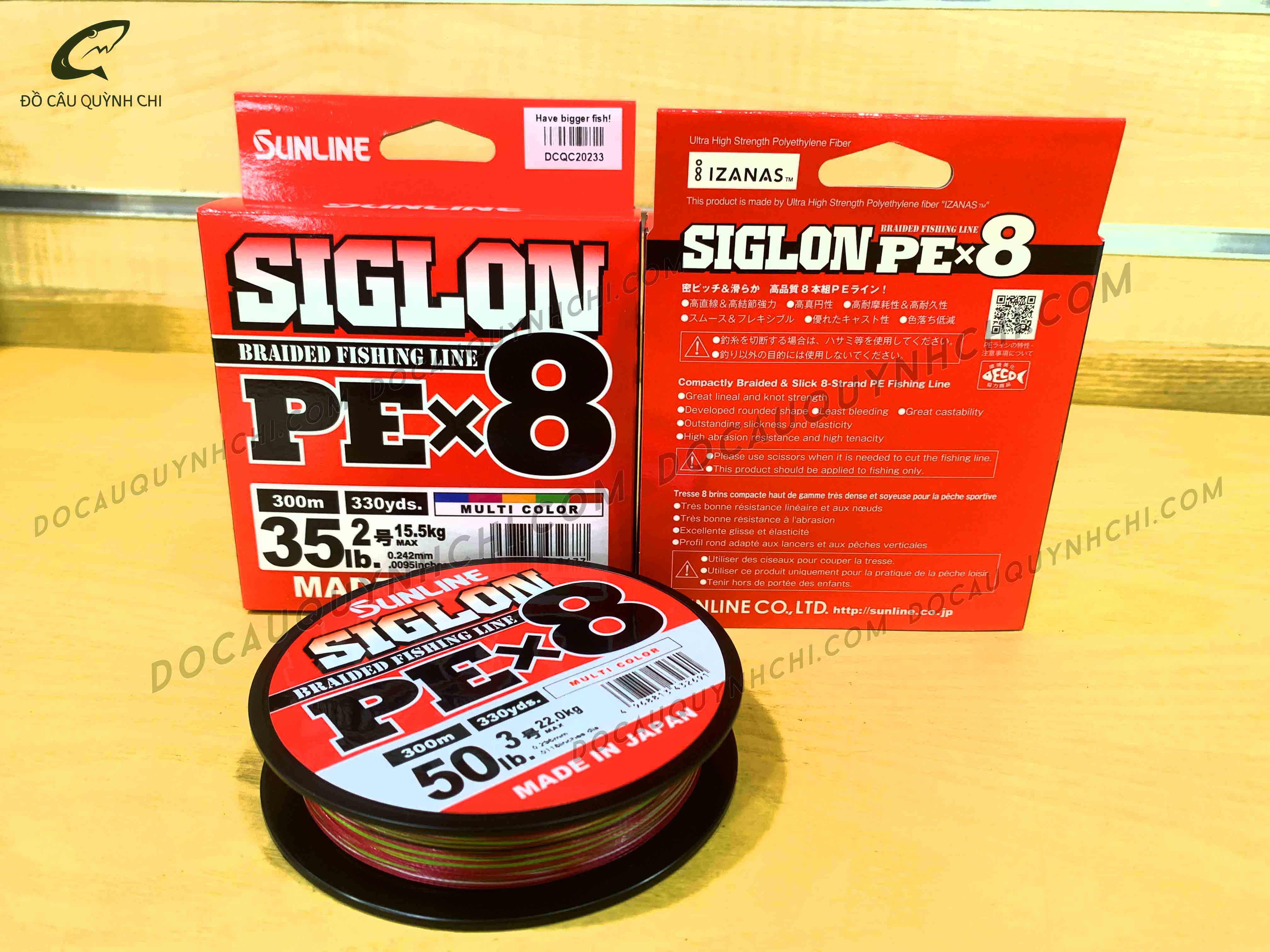 DÙ CÂU CÁ SUNLINE 300M: SIGLON PE X8 [ĐỒ CÂU QUỲNH CHI - MINH HG]