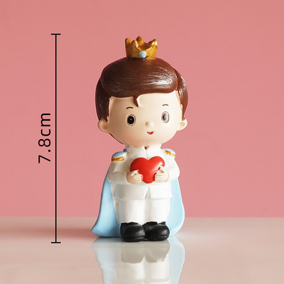 [HCM]Bộ 02 tượng Hoàng Tử - Công Chúa tóc vàng 7cm
