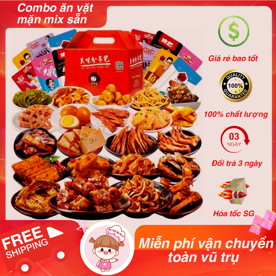 🔴SHIP COD 🔴 SET 1️⃣0️⃣ MÓN 🔴 Ăn vặt mặn mix - Ăn vặt nội địa Trung