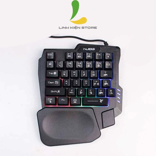 Bàn phím giả cơ một tay Nuos K13 - Bàn phím hỗ trợ đắc lực Game thủ chuyên bắn Pubg - Keyboard Tương thích với mọi bộ chuyển đổi , Bảo hành 12 tháng