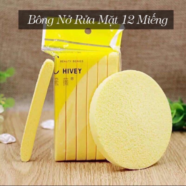Bông mút nở lau rửa mặt chivey