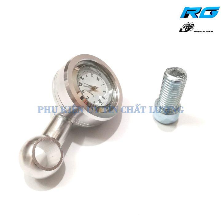Đồng hồ  gắn chân gương Màu trắng