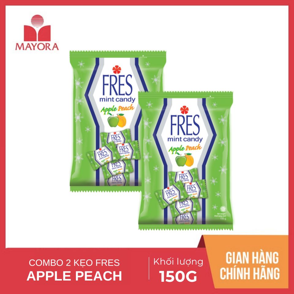 Combo 2 Kẹo The Fres Apple Peach 150G