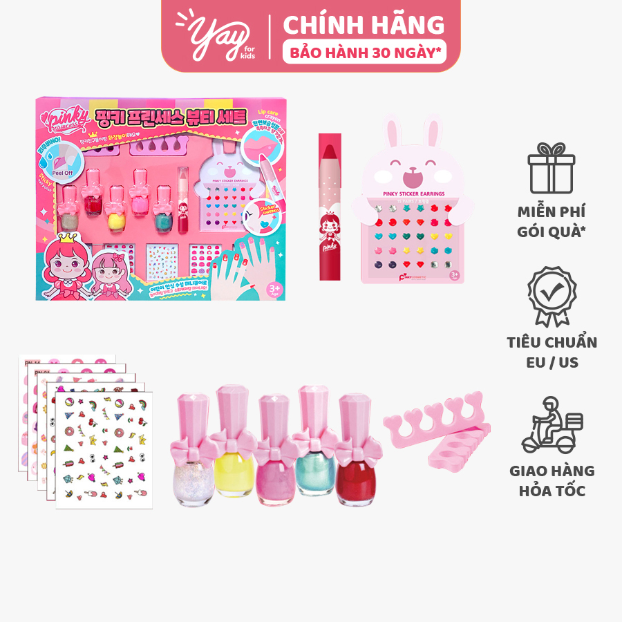 Combo 14 món đồ chơi trang điểm cho bé 3+ | pinky +
