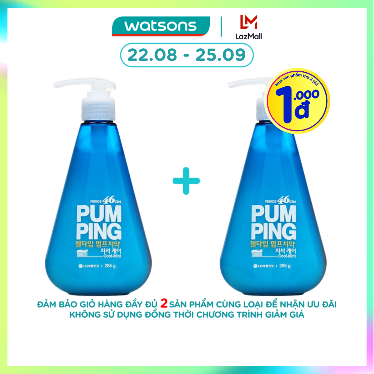 Kem đánh răng perioe pumping cool mint hương bạc hà 285g