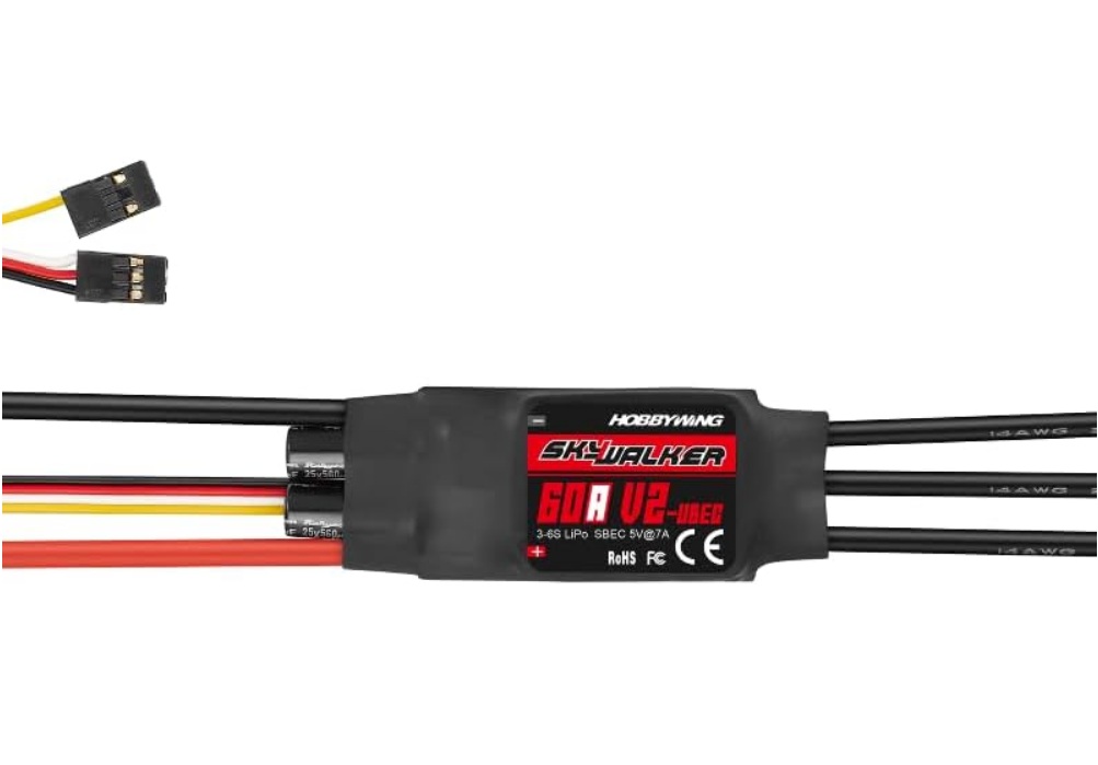 [40A 50A 60A 80A] Mạch điều tốc ESC Skywalker Hobbywing V2 (có hàn sẵn jack) cho motor 3 pha brushless không chổi than dùng cho máy bay điều khiển từ xa RC (ES020 ES029 ES033 ES024 TP) – Luân Air Models